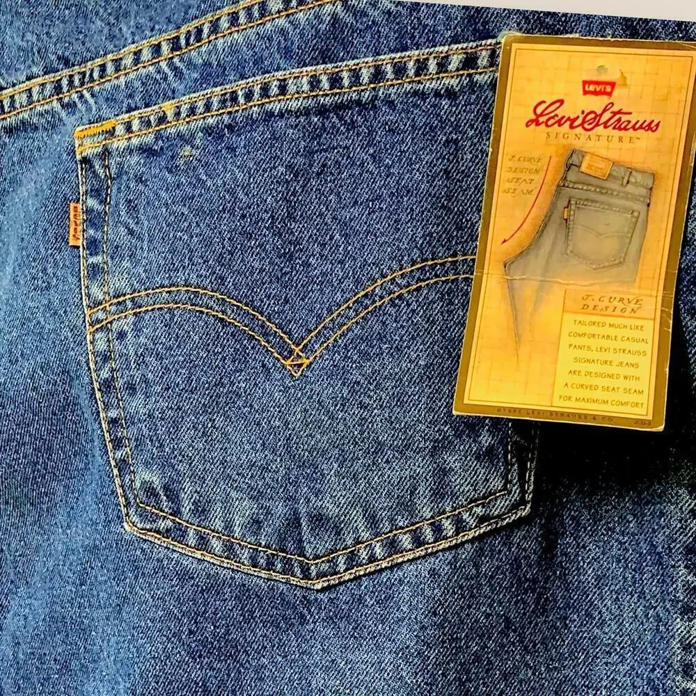 Levi's 540 Vintage 90s Relaxed Fit Tapered Denim Blue Jeans Men Size 50X32 New
